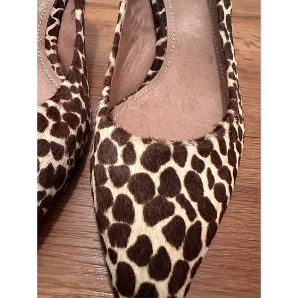 Vince Camuto Animal Print Cow Hair Kitten Heel Pointed Toe Pump 7 - Picture 3 of 9